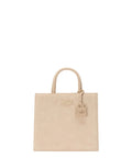 Shop Bag Midi in pelle scamosciata beige con tracolla removibile-Mc2 Saint Barth-Borse a mano-Vittorio Citro Boutique