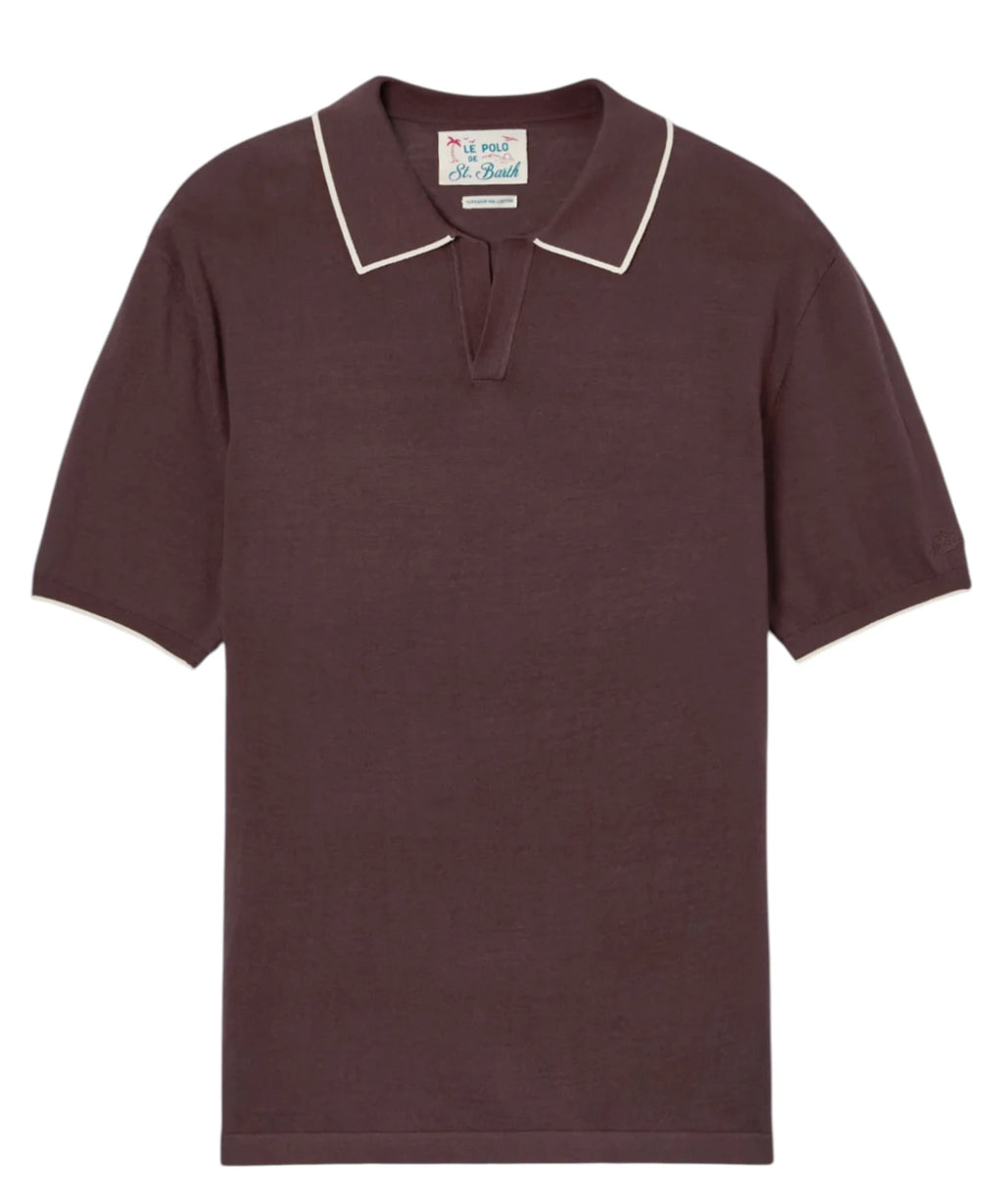 Polo Sloan en coton High Twist avec finitions contrastées