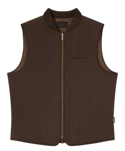 Gilet Spencer Reversibile in Lana Pied de Poule per Uomo