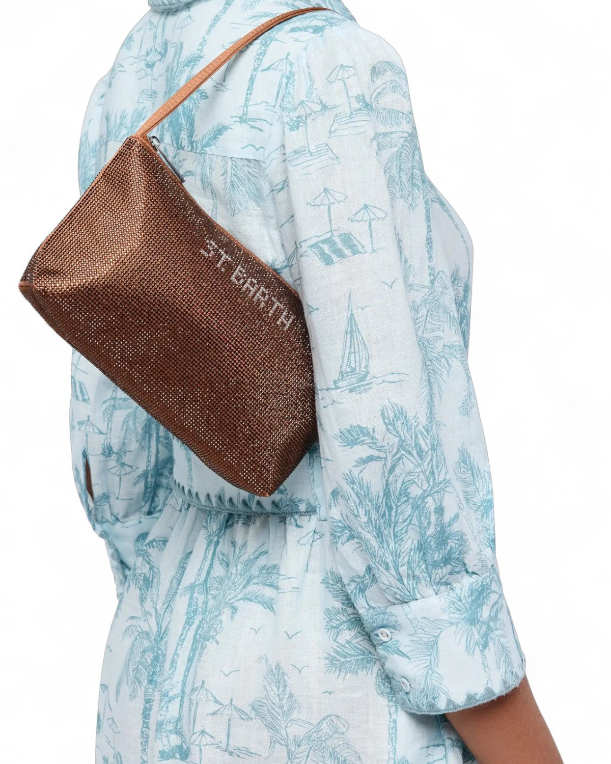 Borsa a Spalla Strassy con Logo-Mc2 Saint Barth-Borse a spalla-Vittorio Citro Boutique