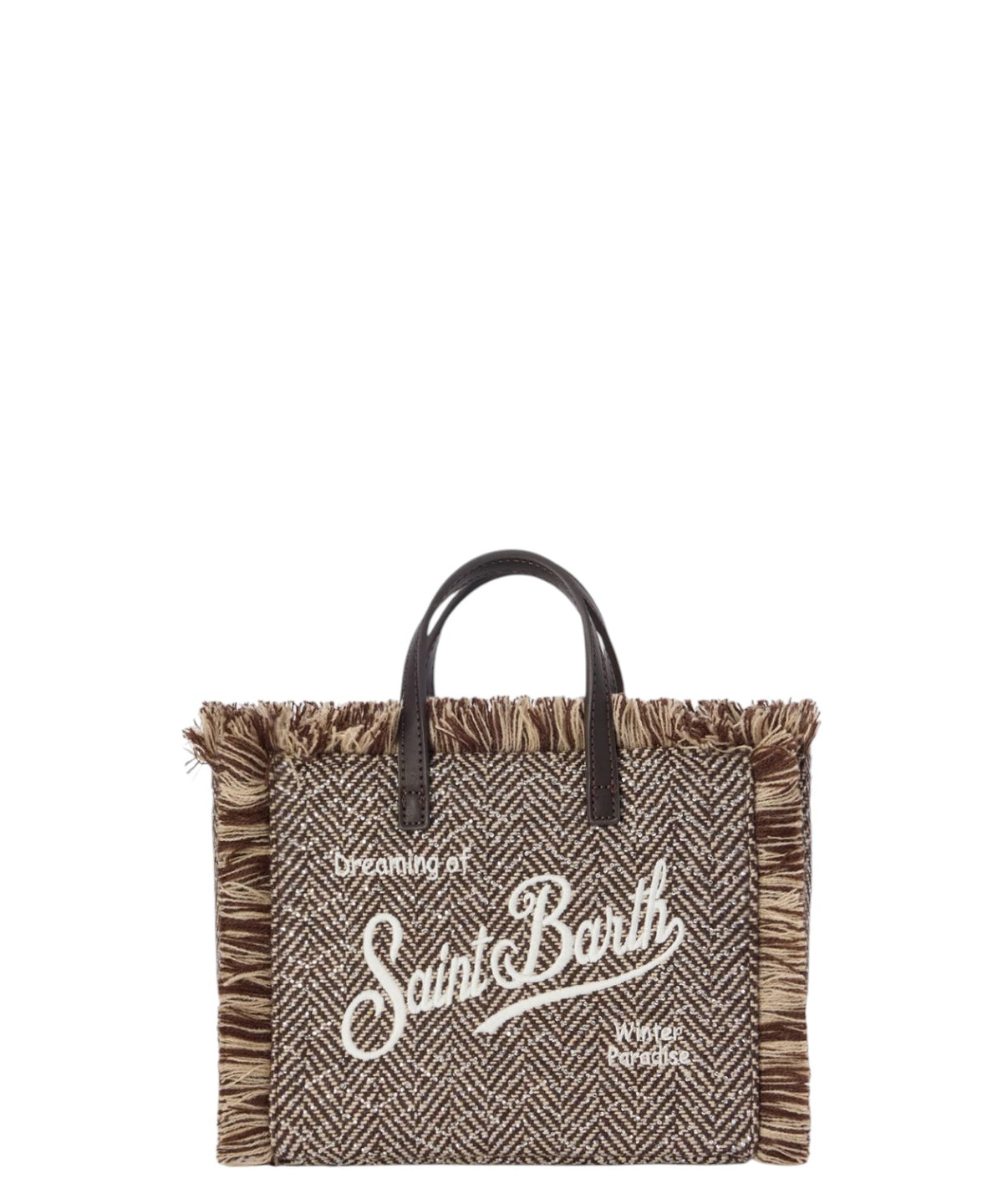 Mc2 Saint Barth Borsa Vanity Mini in Lana Spigata con Strass