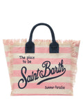 Borsa Vanity MC2 Saint Barth in Canvas a Righe