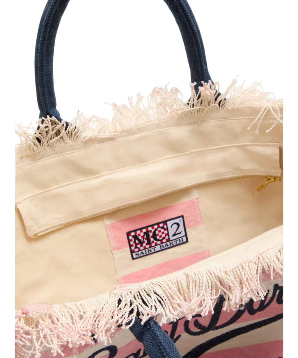 Sac Vanity MC2 Saint Barth en toile rayée