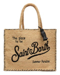 Borsa a Spalla Vanity in Rafia Beige con Bordo Nero-Mc2 Saint Barth-Borse a spalla-Vittorio Citro Boutique