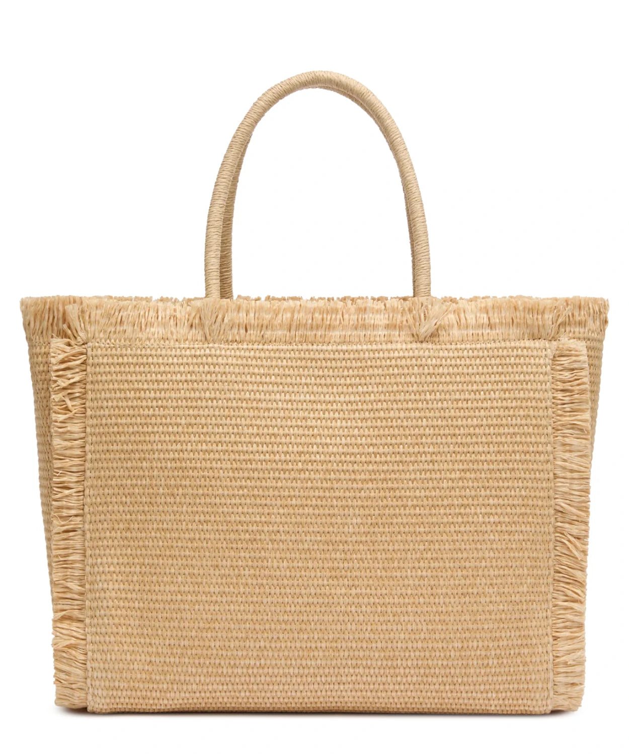 Borsa a spalla Vanity effetto paglia beige con logo ricamato Saint Barth-Mc2 Saint Barth-Borse a mano-Vittorio Citro Boutique