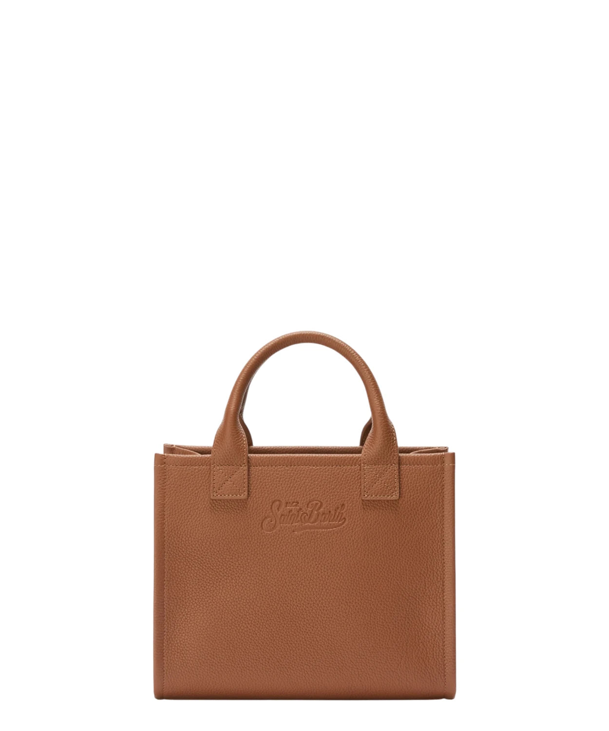 Vanity Bag Midi in pelle martellata cammello con tracolla removibile-Borse a spalla-Mc2 Saint Barth-Vittorio Citro Boutique