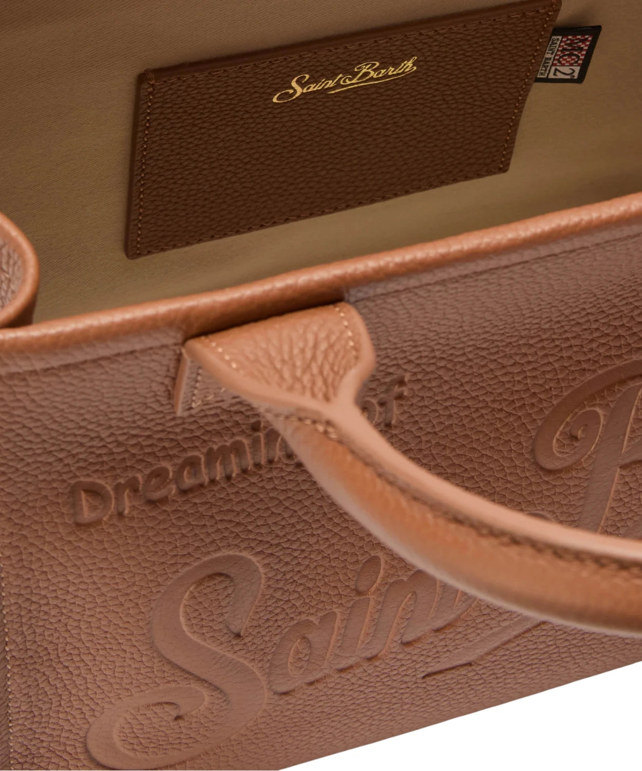 Vanity Bag Midi in pelle martellata cammello con tracolla removibile-Borse a spalla-Mc2 Saint Barth-Vittorio Citro Boutique