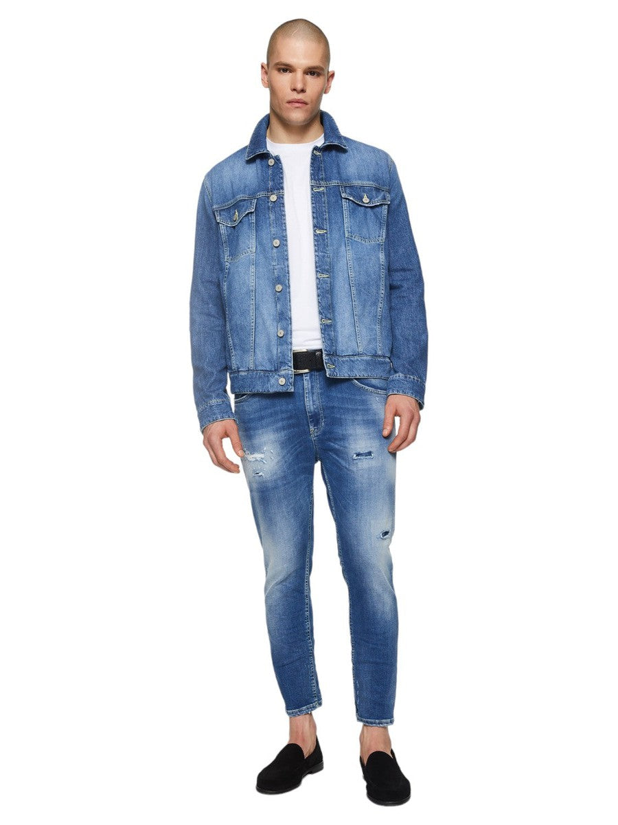 Giubbino Slim in Denim-Dondup-Giacche-Vittorio Citro Boutique
