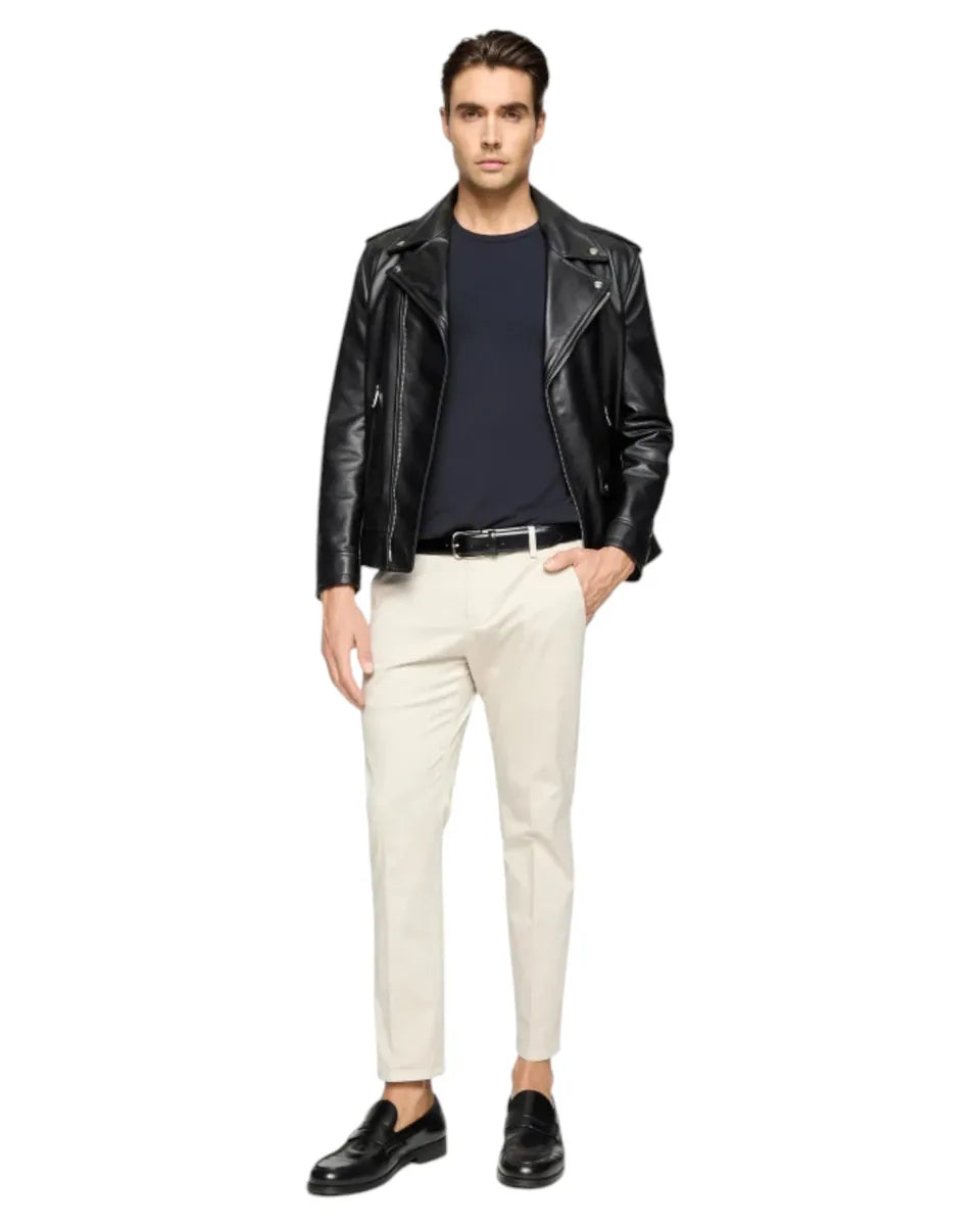 Pantaloni Alfredo Slim in Gabardina Compact Stretch-Dondup-Pantaloni-Vittorio Citro Boutique