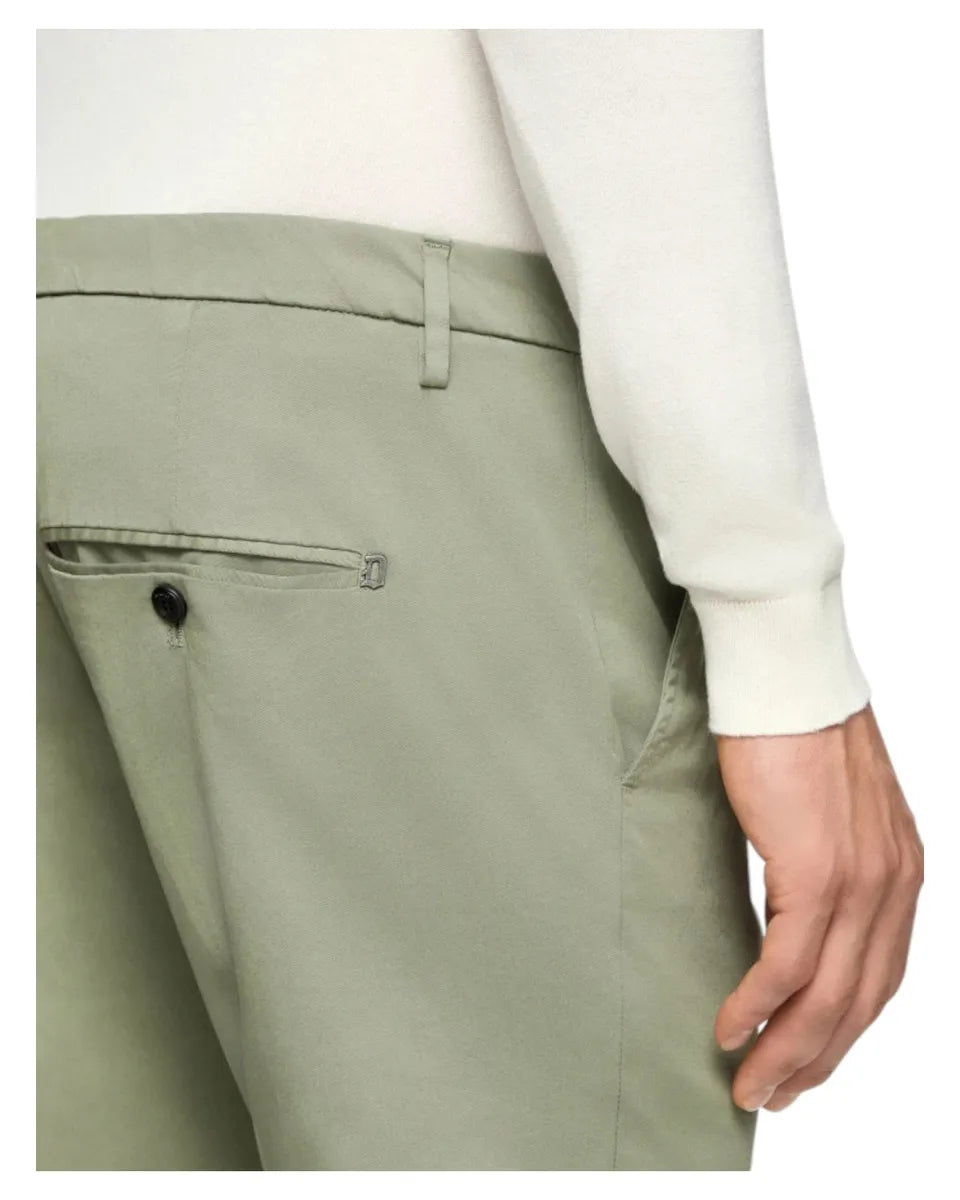 Pantaloni Alfredo Slim in Gabardina Compact Stretch-Dondup-Pantaloni-Vittorio Citro Boutique