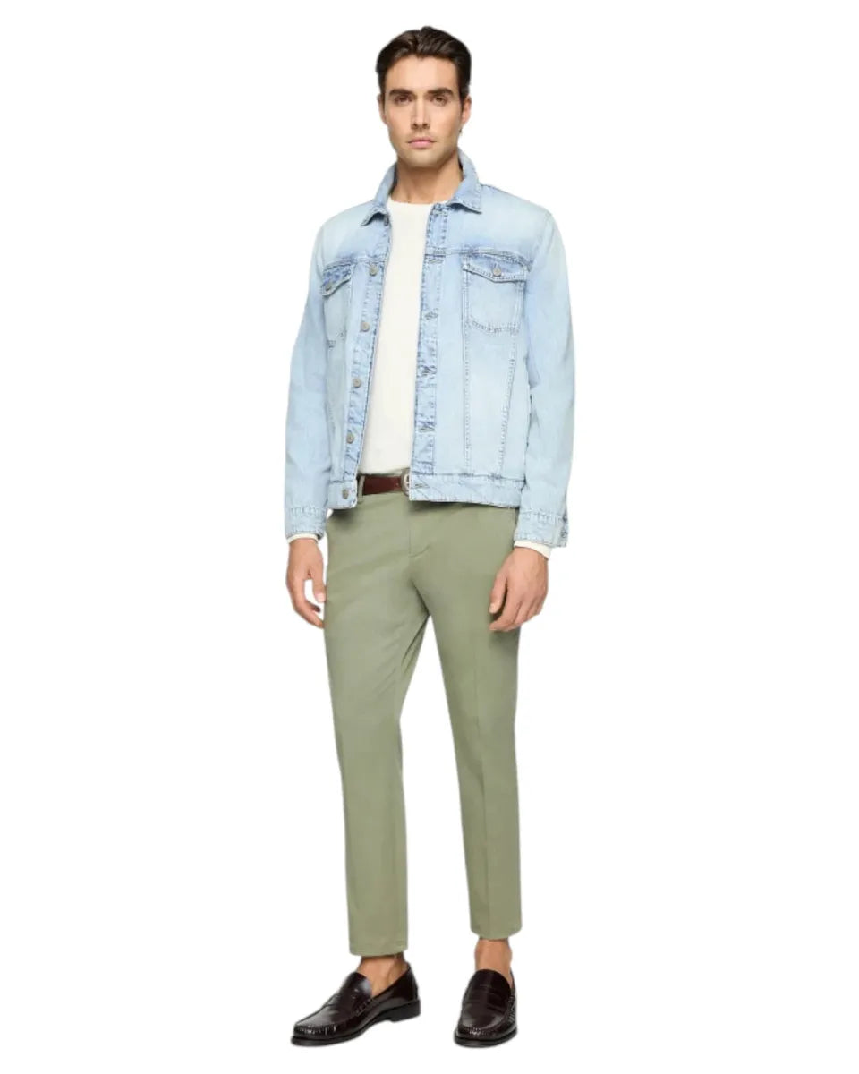 Pantaloni Alfredo Slim in Gabardina Compact Stretch-Dondup-Pantaloni-Vittorio Citro Boutique