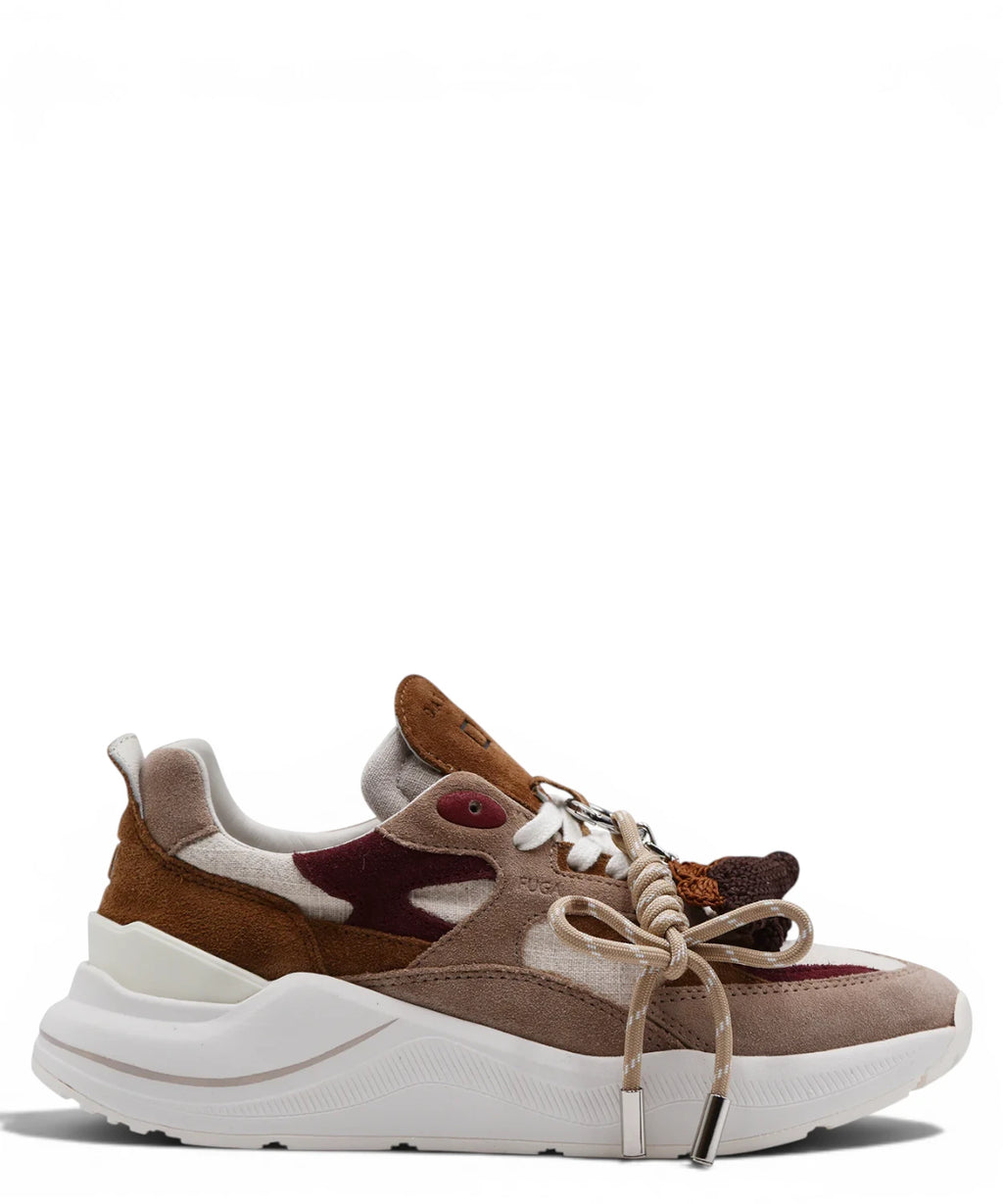 Sneakers D.A.T.E. Fuga Linen con Lacci Charm