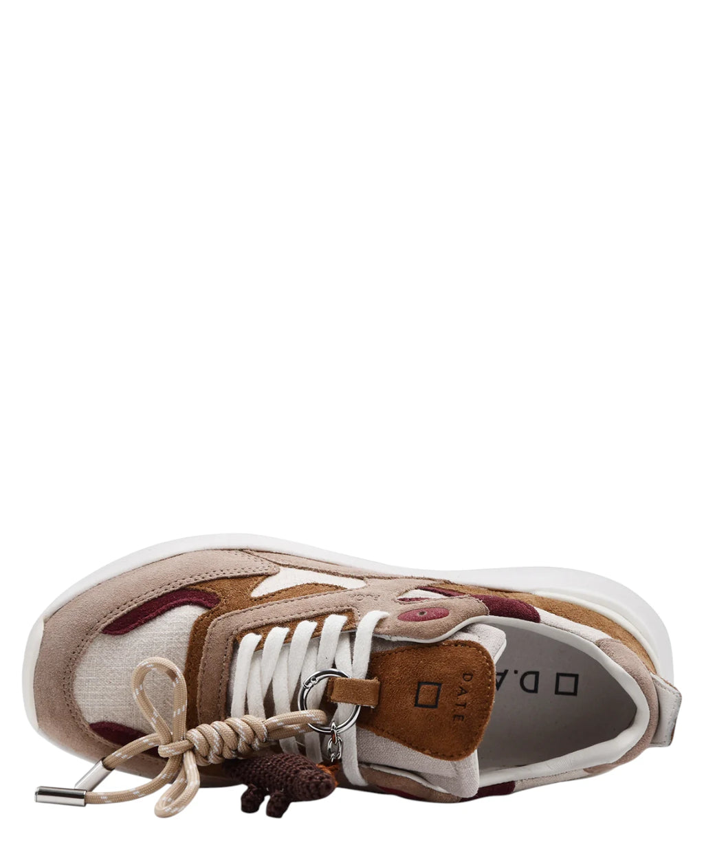 Sneakers D.A.T.E. Fuga Linen con Lacci Charm
