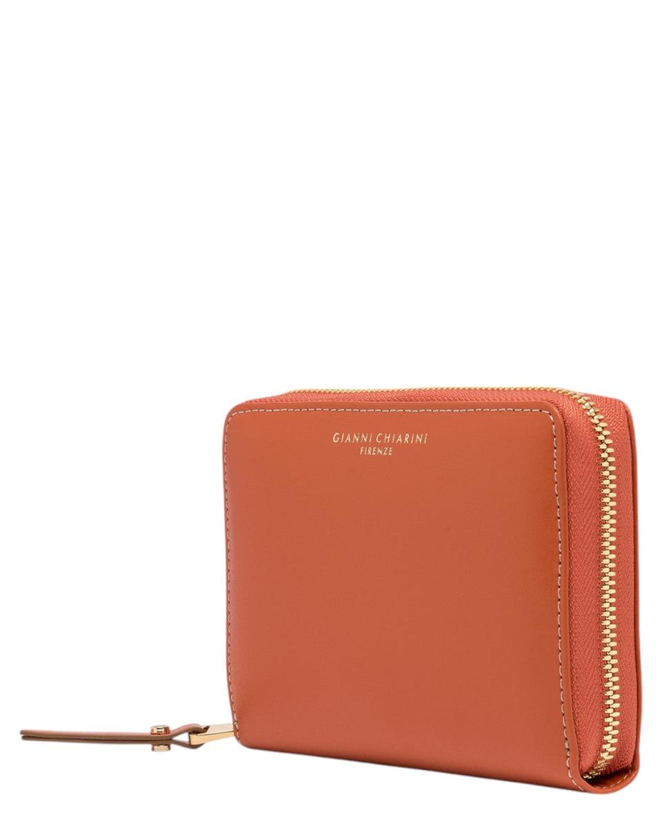 Portafoglio in pelle liscia Gianni Chiarini con zip e chiusura a bottone-Gianni Chiarini-Portafogli-Vittorio Citro Boutique