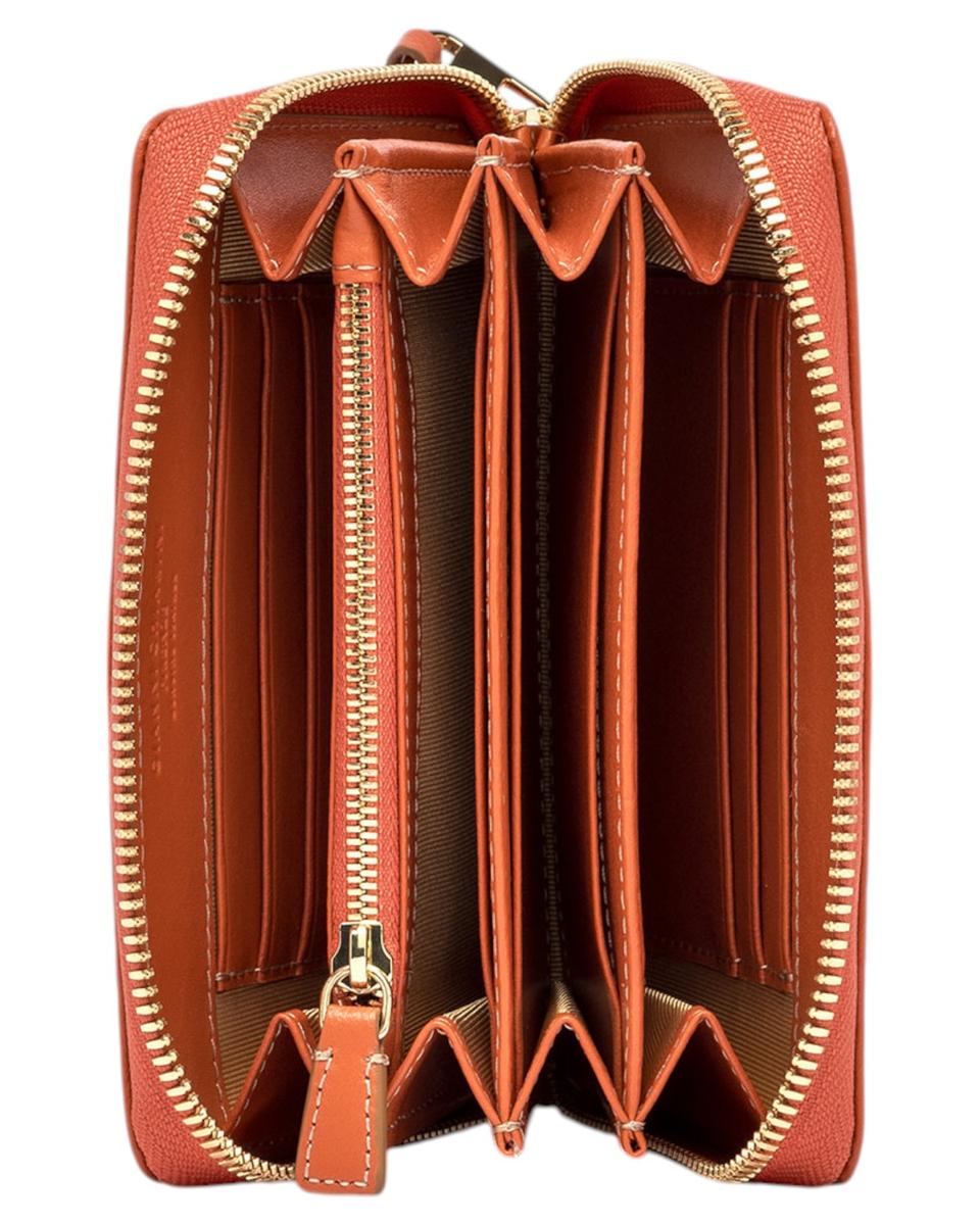 Portafoglio in pelle liscia Gianni Chiarini con zip e chiusura a bottone-Gianni Chiarini-Portafogli-Vittorio Citro Boutique