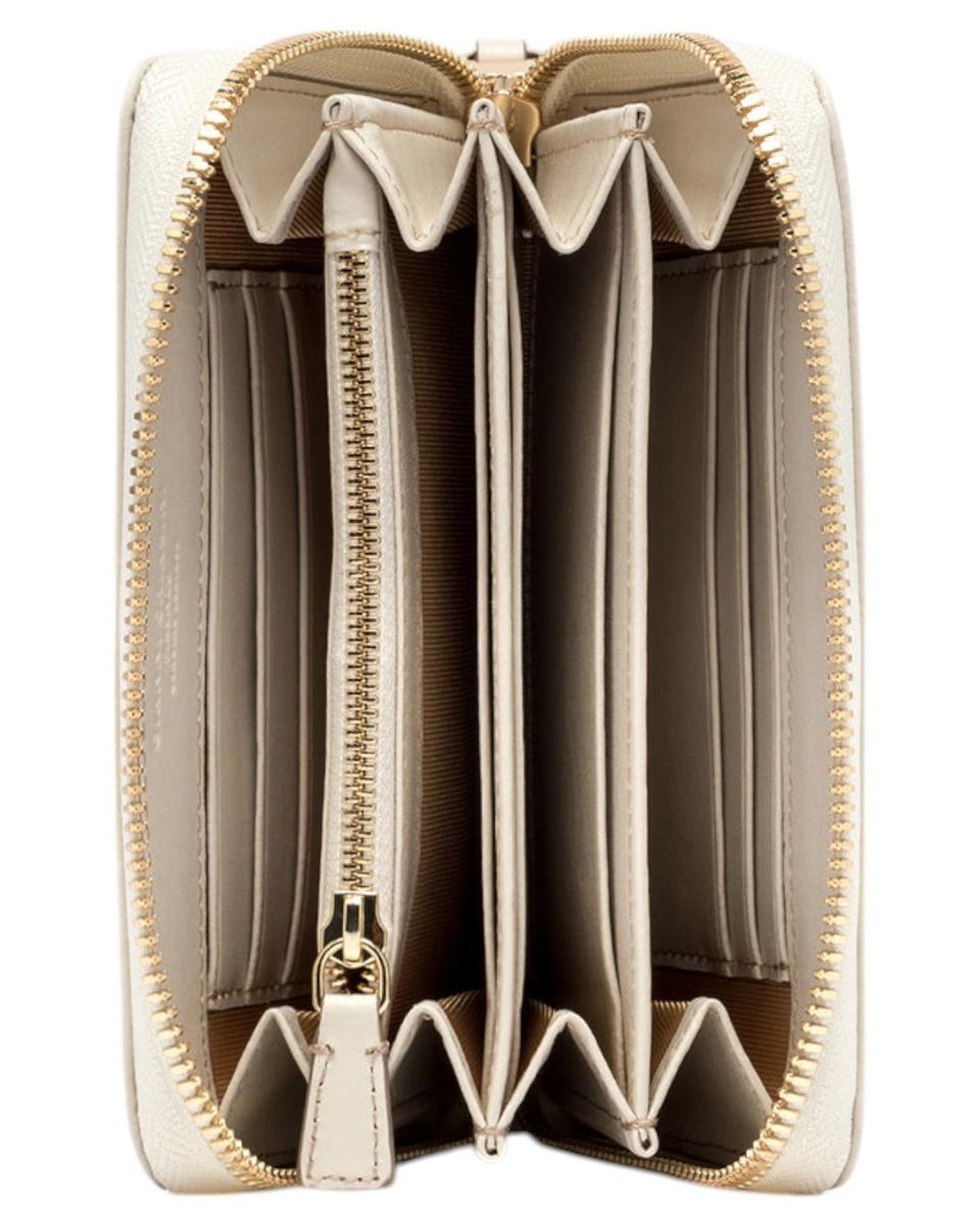 Portafoglio in pelle liscia Gianni Chiarini con zip e chiusura a bottone-Gianni Chiarini-Portafogli-Vittorio Citro Boutique