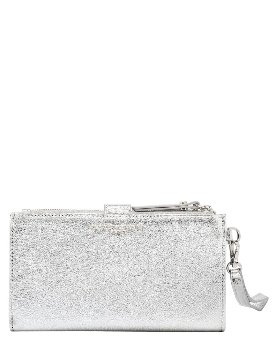 Portafoglio donna laminato Gianni Chiarini con zip e cinturino removibile-Gianni Chiarini-Portafogli-Vittorio Citro Boutique