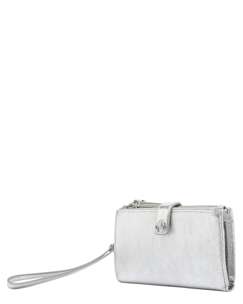 Portafoglio donna laminato Gianni Chiarini con zip e cinturino removibile-Gianni Chiarini-Portafogli-Vittorio Citro Boutique