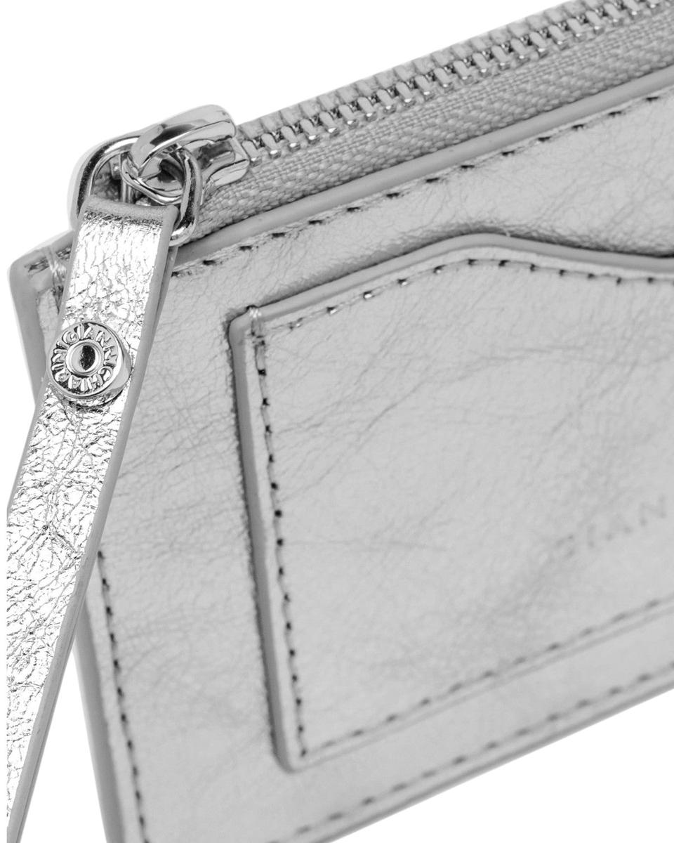 Portafoglio compatto in pelle laminata Gianni Chiarini con tasca esterna-Gianni Chiarini-Portafogli-Vittorio Citro Boutique