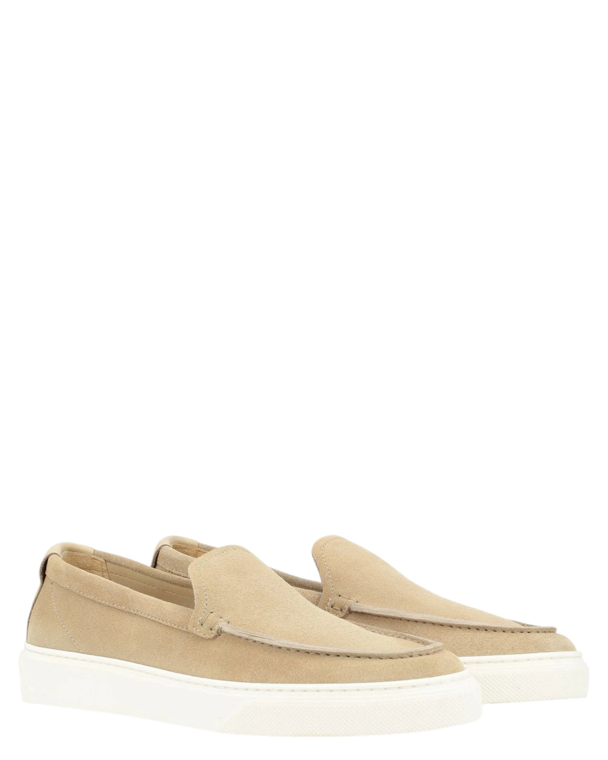 Woolrich Mocassini Uomo Slip-On in Pelle Scamosciata Beige