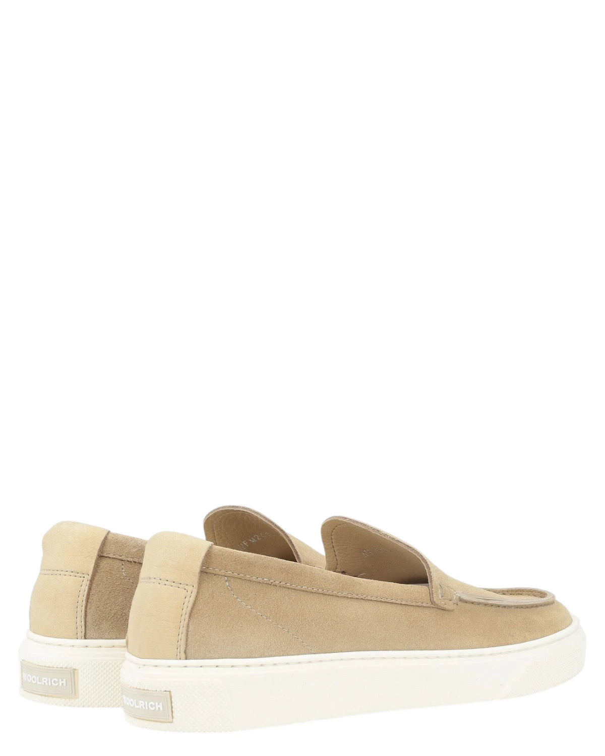 Woolrich Mocassini Uomo Slip-On in Pelle Scamosciata Beige