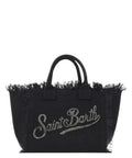 MC2 Saint Barth Sac Vanity en toile avec logo strass