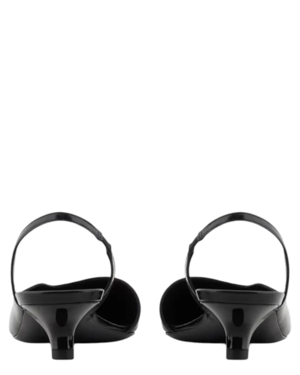 Décolleté Slingback in Pelle Spazzolata con Tacco Basso-Scarpe con tacco-Emporio Armani-Vittorio Citro Boutique