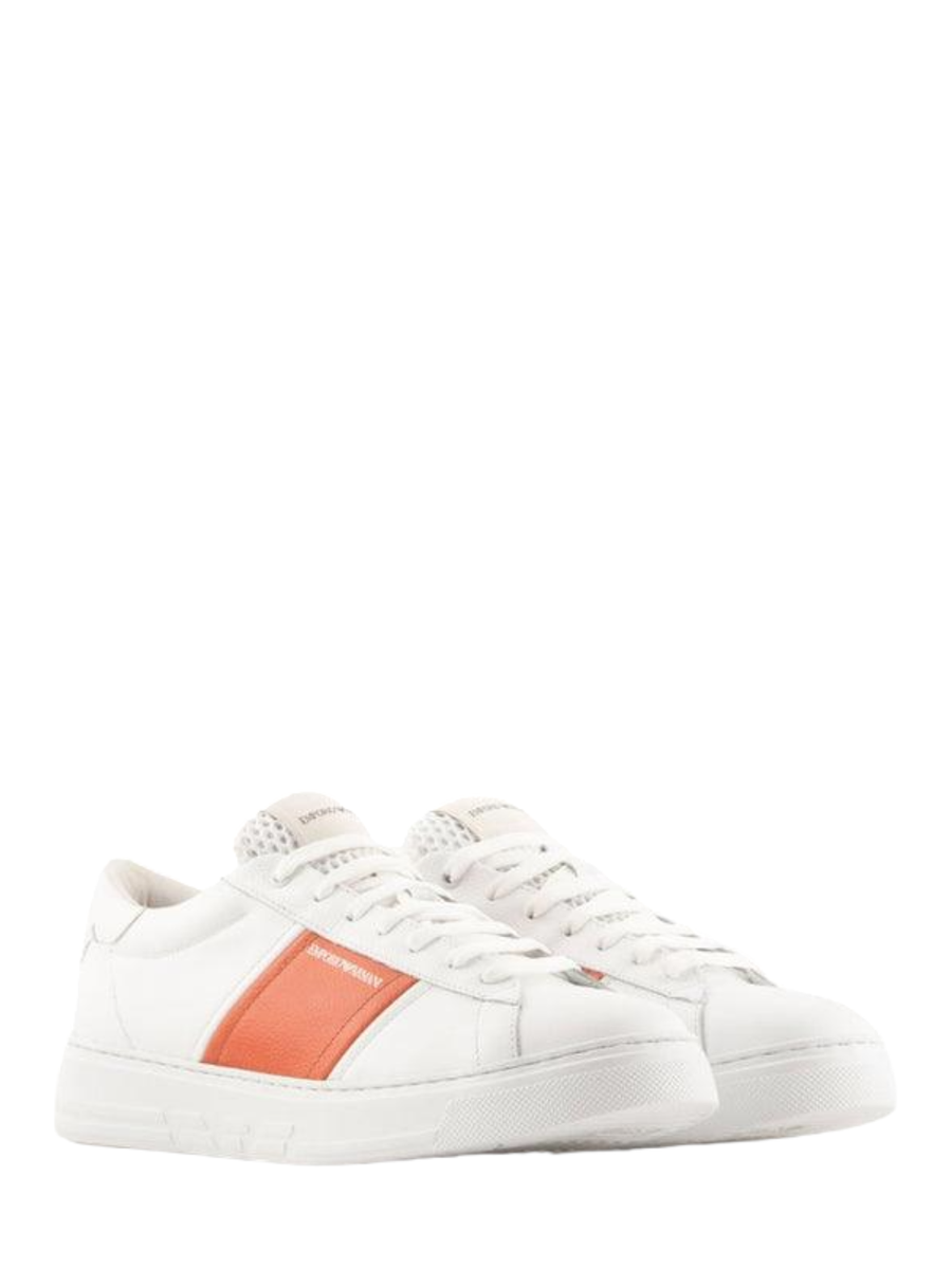 Sneakers in pelle con dettagli in gomma-Sneakers-Emporio Armani-Vittorio Citro Boutique