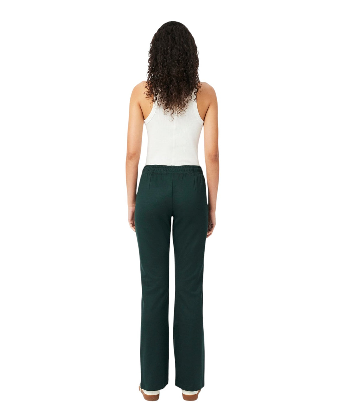 Pantalon Femme Lacoste Évasé avec Plis
