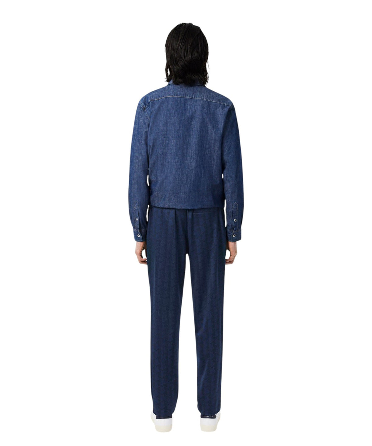 Pantalon de survêtement Lacoste en jacquard avec monogramme ton sur ton