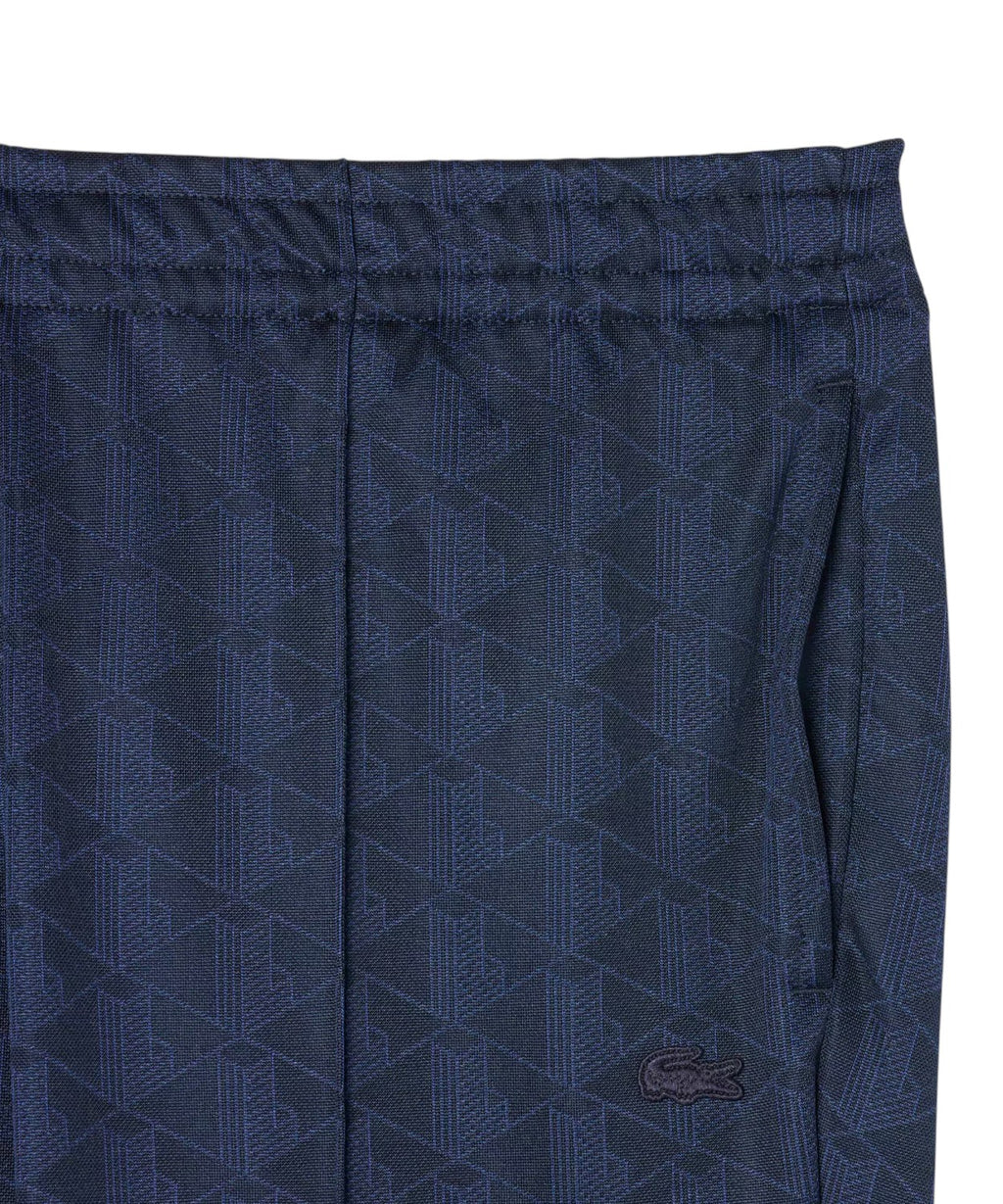 Pantalon de survêtement Lacoste en jacquard avec monogramme ton sur ton