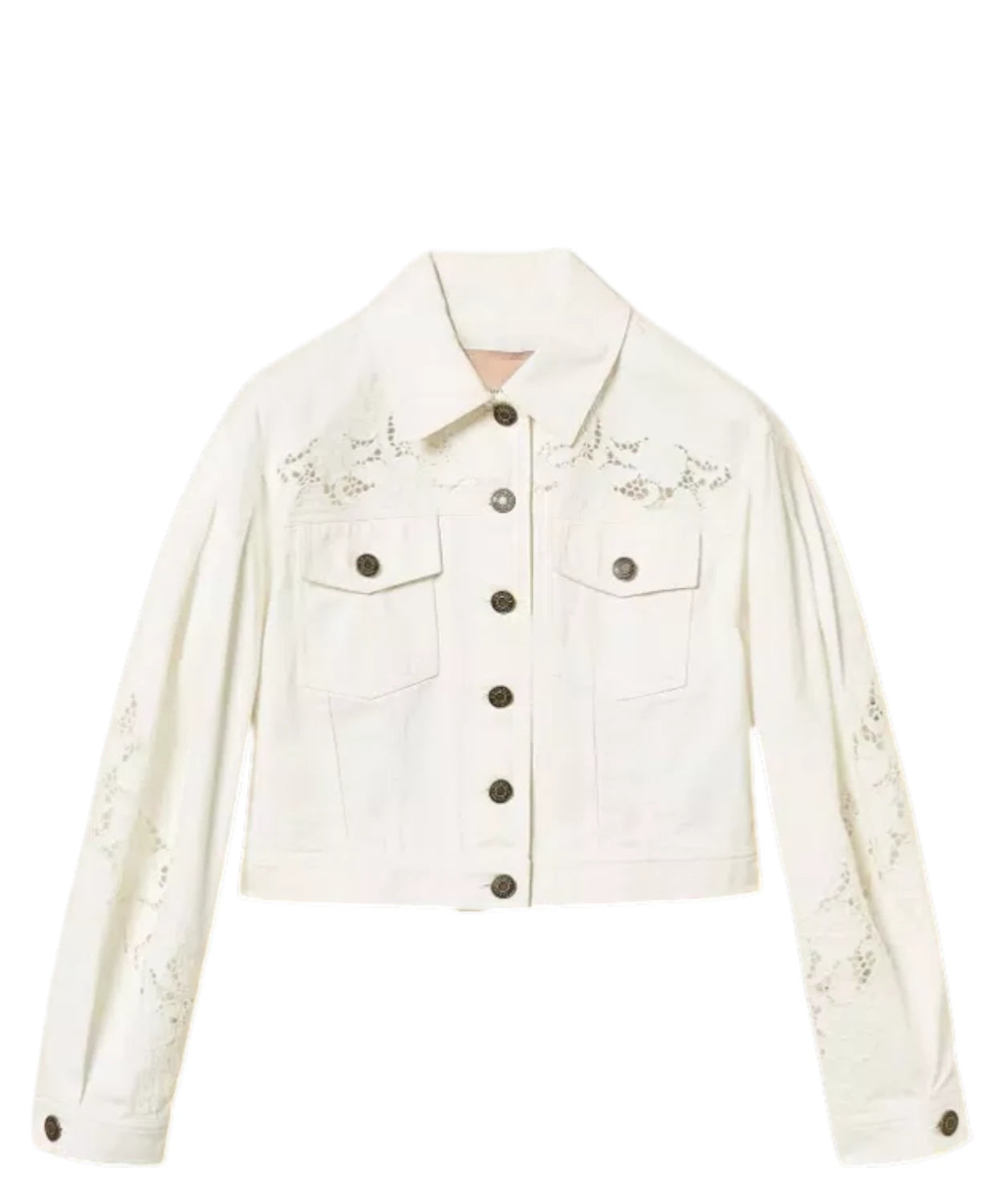 Giacca Donna Twinset con Ricamo Floreale Traforato