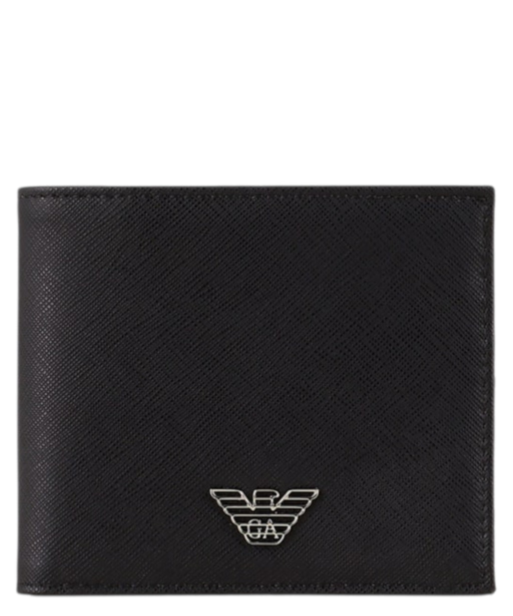 Portefeuille Bifold Emporio Armani en cuir régénéré