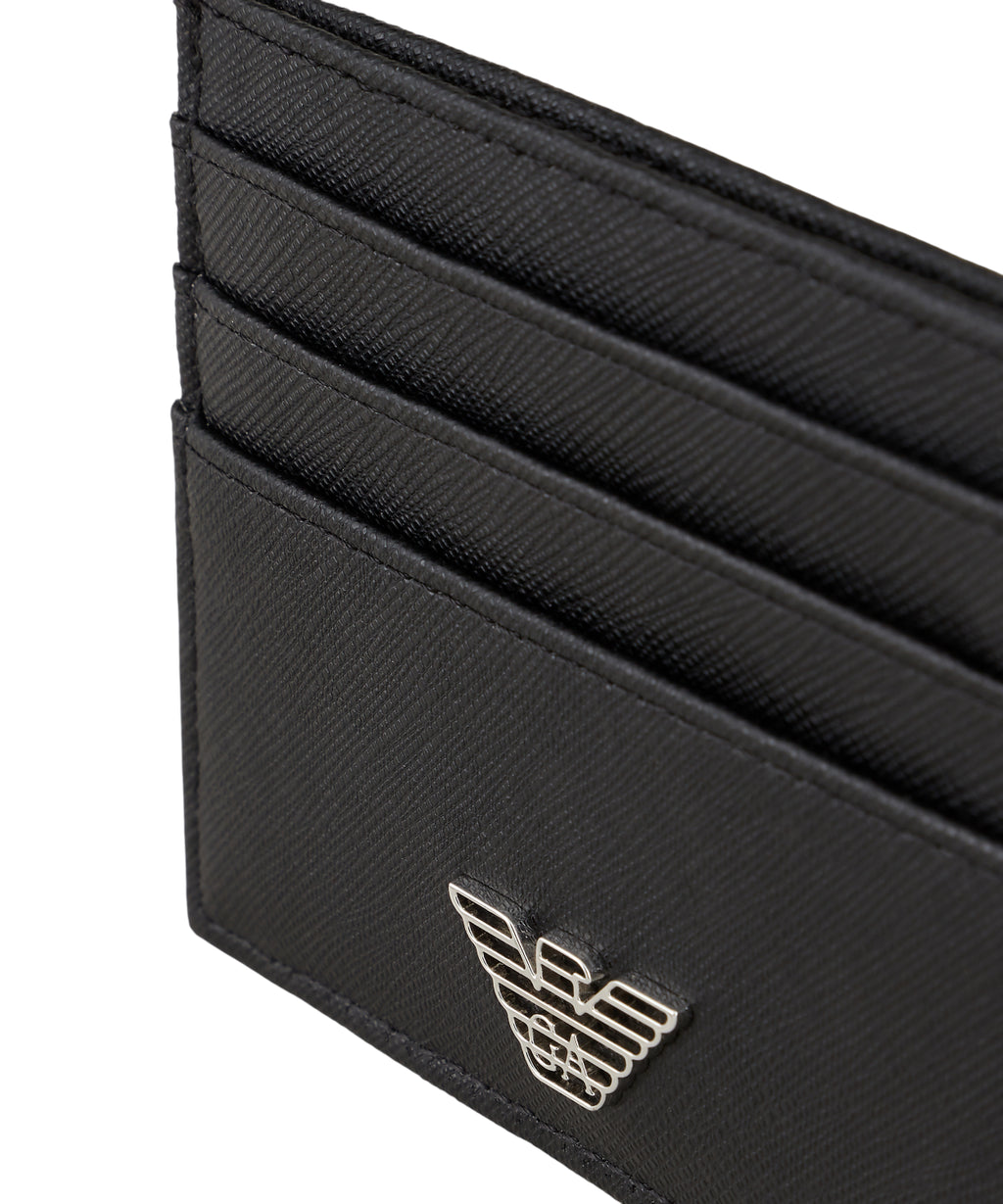 Porte-cartes Emporio Armani en cuir régénéré