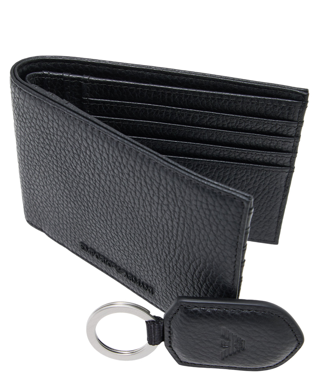 Coffret cadeau Emporio Armani avec portefeuille et porte-clés