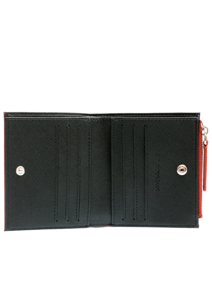 Portafoglio in pelle con portamonete-Emporio Armani-Portafogli-Vittorio Citro Boutique