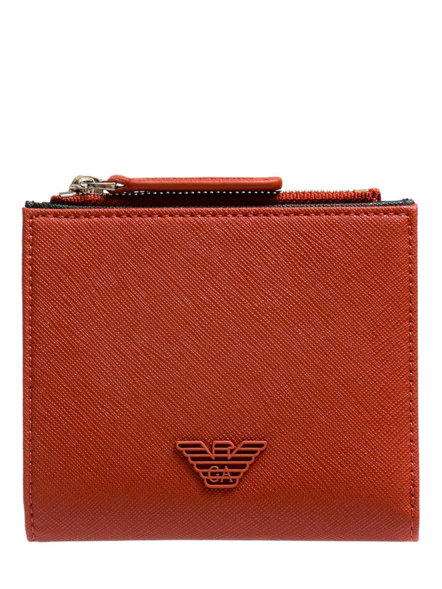 Portafoglio in pelle con portamonete-Emporio Armani-Portafogli-Vittorio Citro Boutique