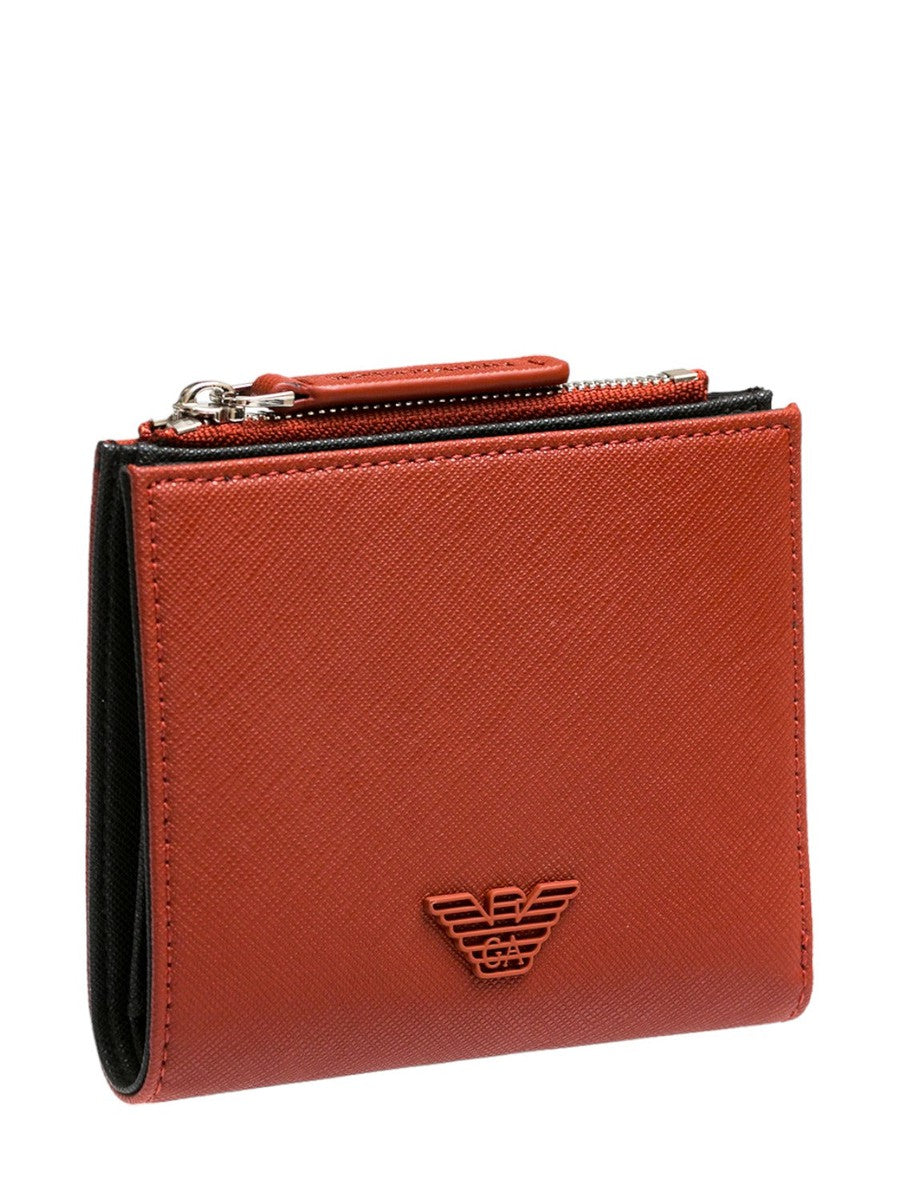 Portafoglio in pelle con portamonete-Emporio Armani-Portafogli-Vittorio Citro Boutique