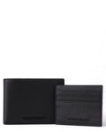 Set Regalo Portafoglio e Portacarte in Pelle Bottalata con Logo-Emporio Armani-Portafogli-Vittorio Citro Boutique