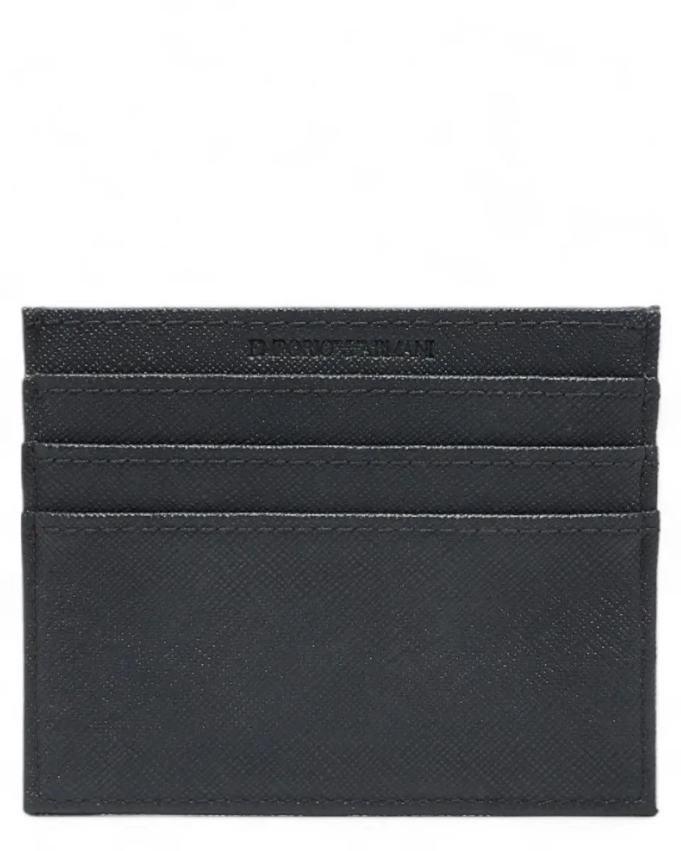 Set Regalo Portafoglio e Portacarte in Pelle Bottalata con Logo-Emporio Armani-Portafogli-Vittorio Citro Boutique