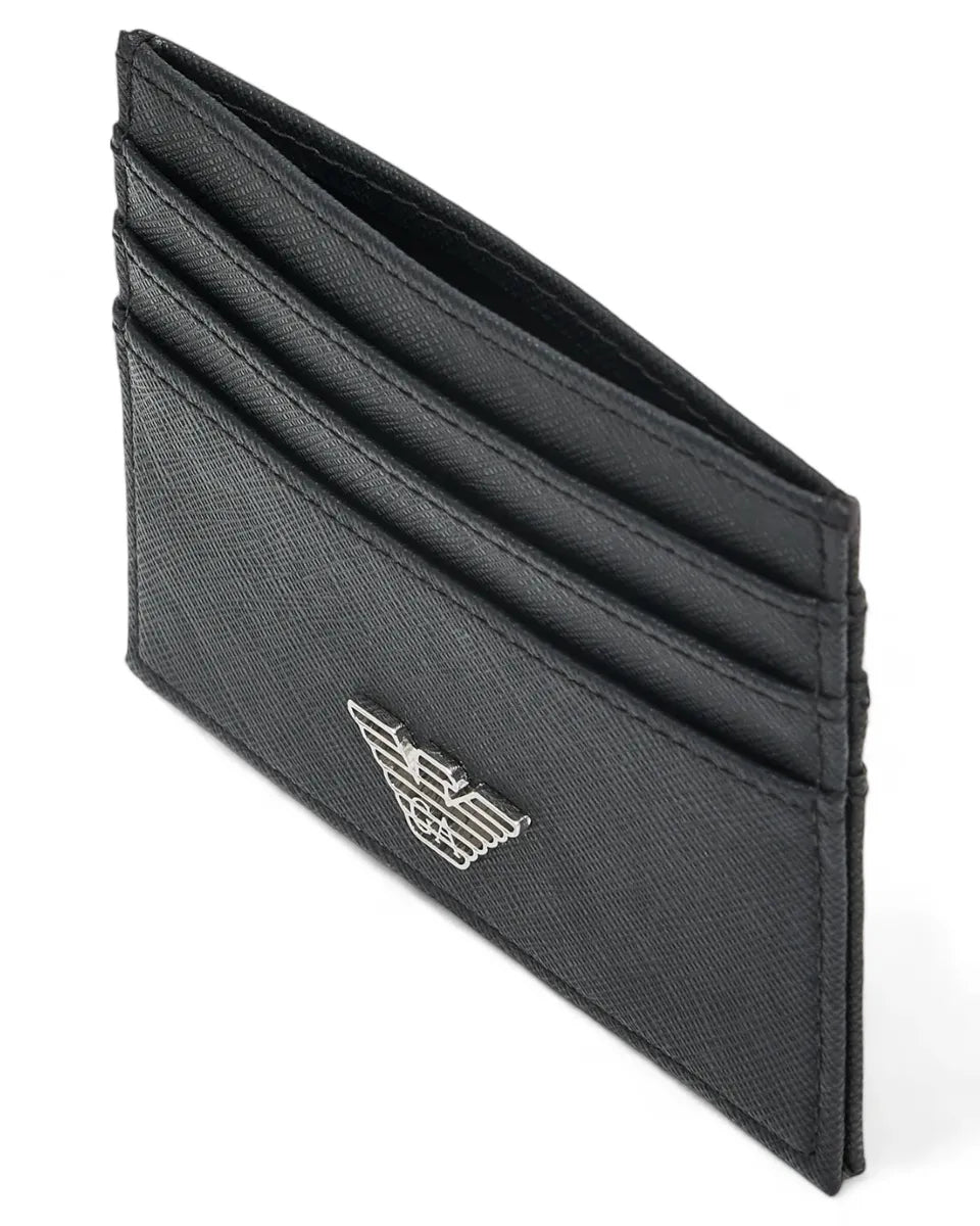 Set Regalo Portafoglio e Portacarte in Pelle Bottalata con Logo-Emporio Armani-Portafogli-Vittorio Citro Boutique