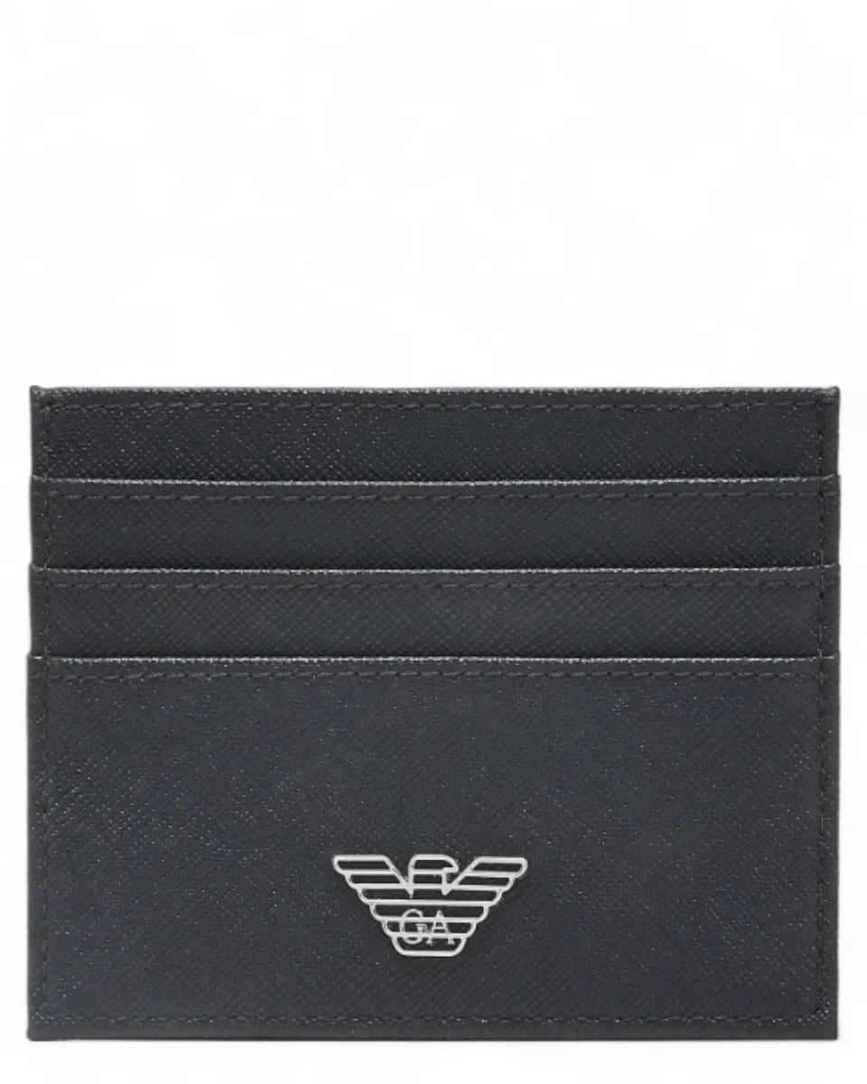 Set Regalo Portafoglio e Portacarte in Pelle Bottalata con Logo-Emporio Armani-Portafogli-Vittorio Citro Boutique