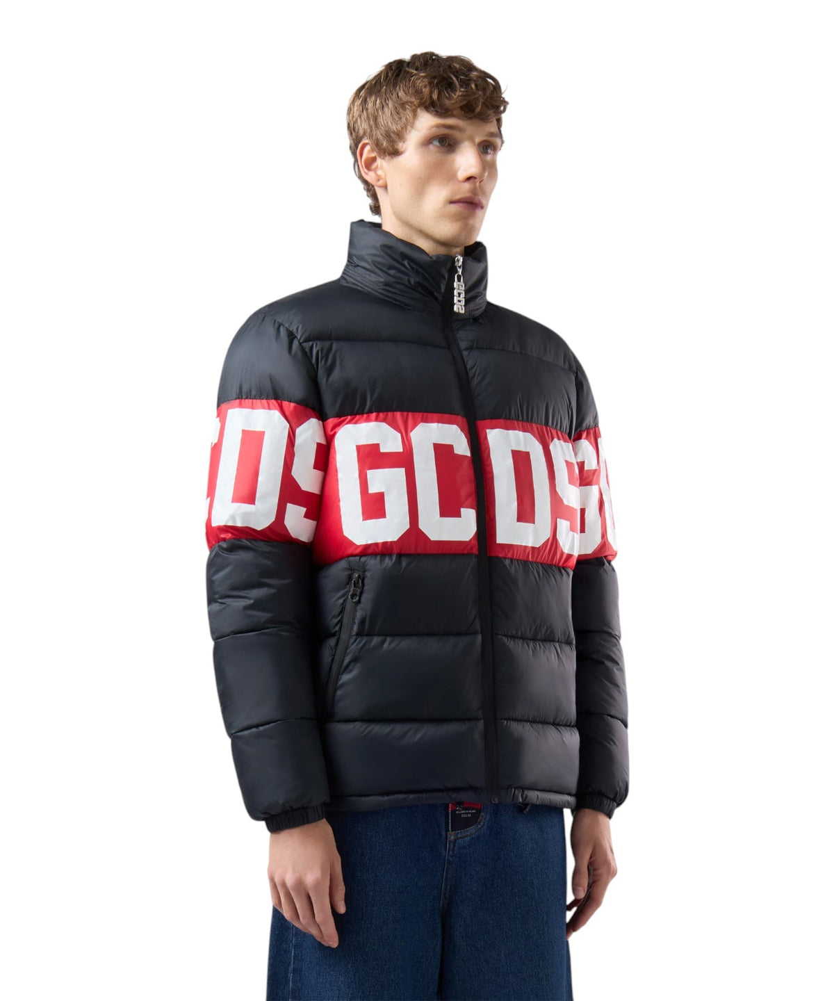 Doudoune GCDS avec logo Band contrastant