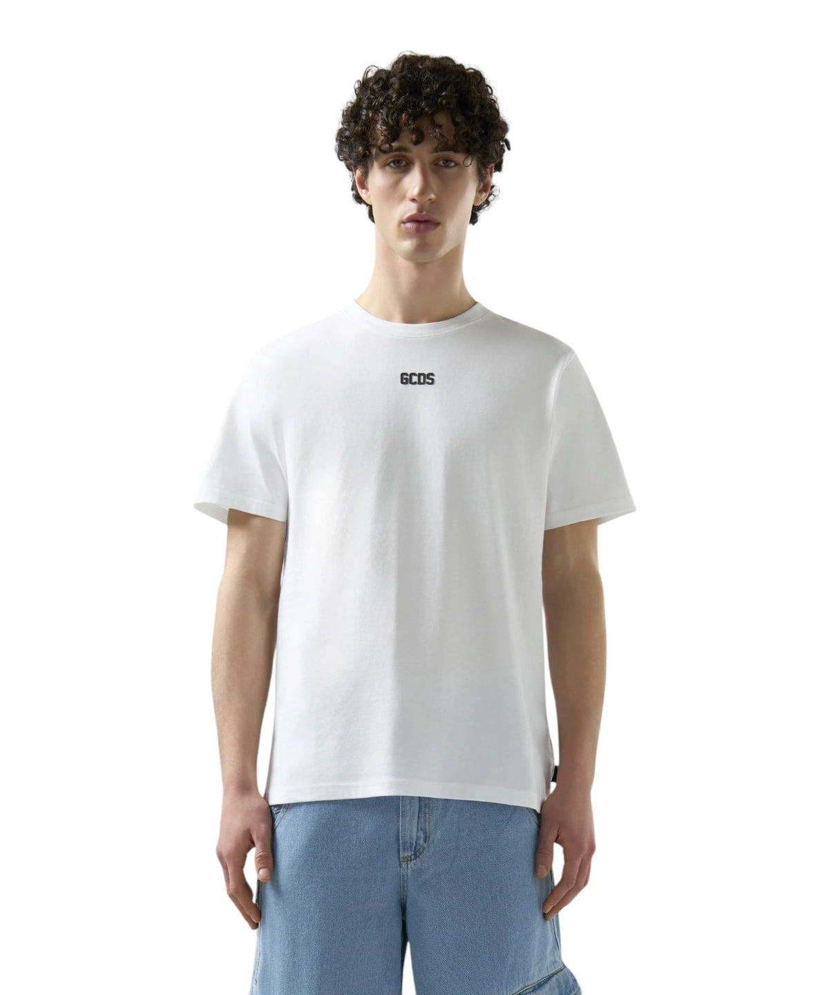 T-shirts GCDS Mini Logo en coton avec logo 3D
