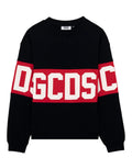 Sweat-shirt GCDS à col rond avec bande logo contrastante