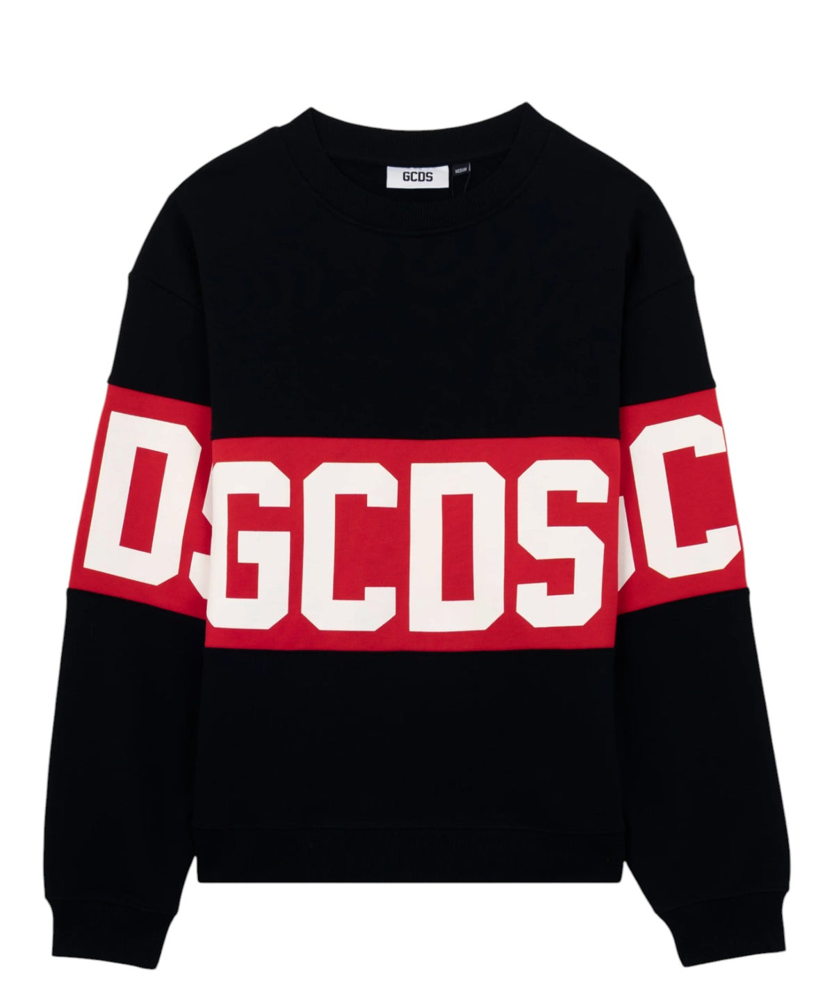 Sweat-shirt GCDS à col rond avec bande logo contrastante