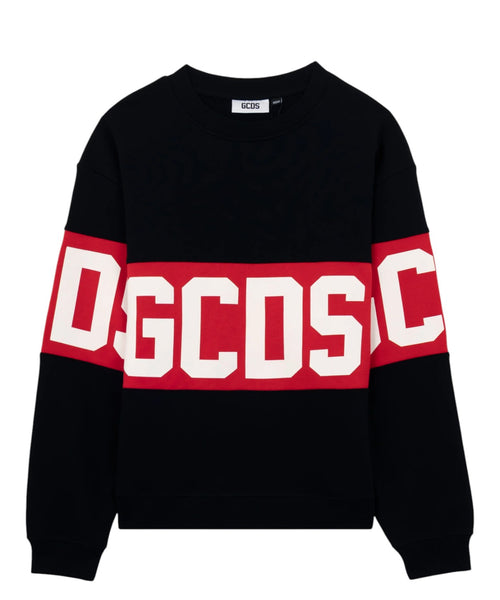 Sweat-shirt GCDS à col rond avec bande logo contrastante