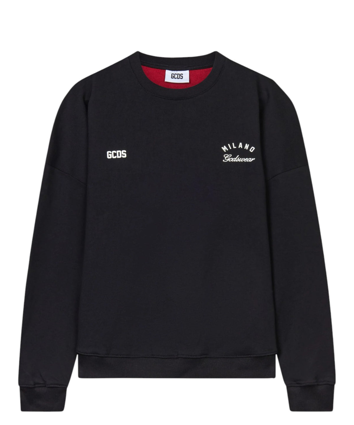 Sweat-shirt GCDS à col rond avec logo à bandes au dos