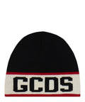 Bonnet GCDS en mélange de laine mérinos avec maxi logo