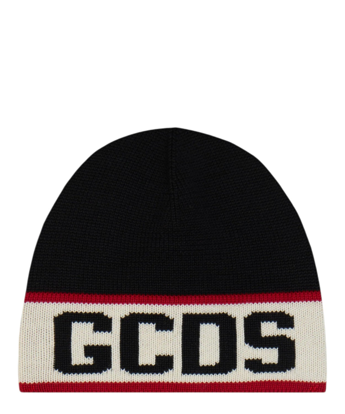 Bonnet GCDS en mélange de laine mérinos avec maxi logo